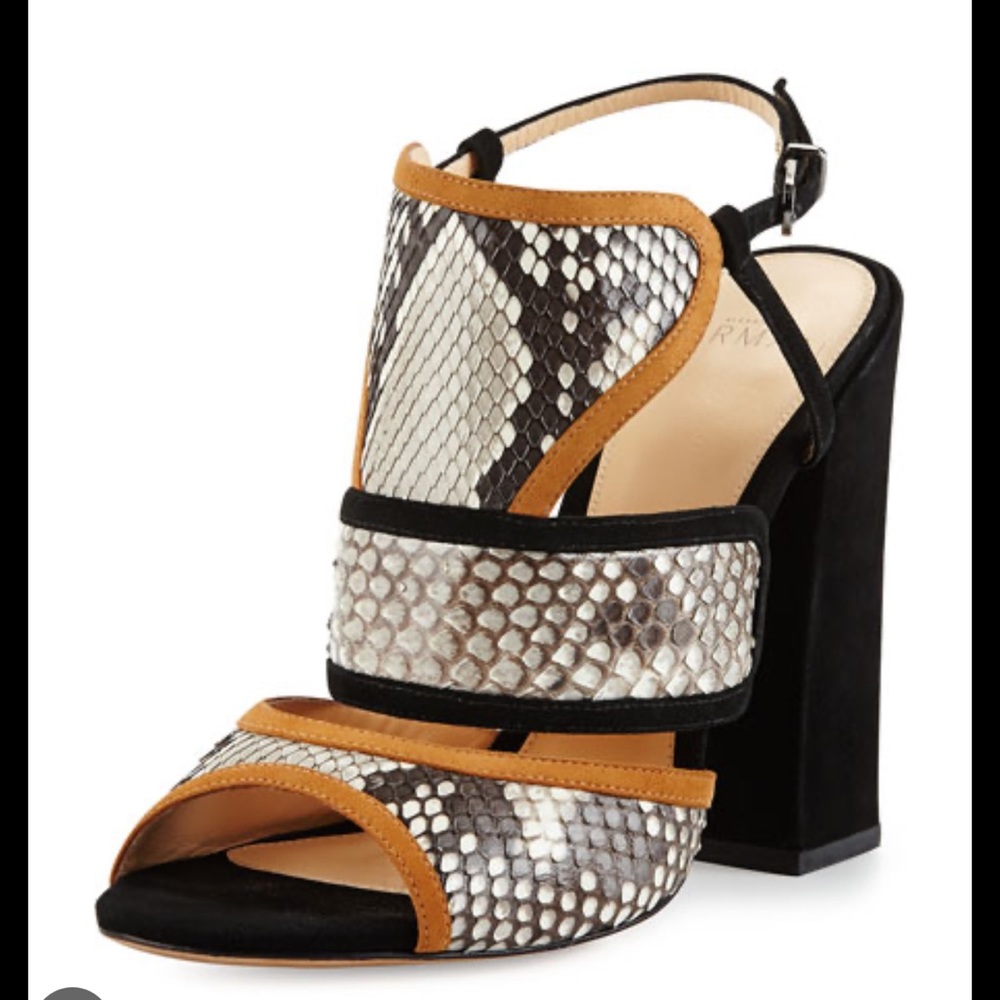 Alexandre Birman Sandals size 41 size 11 suede and python
